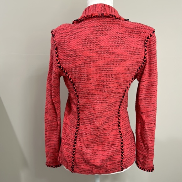 NIC+ZOE Open front Knit Jacket with Pockets XS - Pink and Blue - Picture 2 of 3